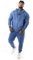 LAVENZO,Overall für Herren, elegant, 100 % Baumwolle, Tracksuit Sweatshirt und Hose, Freizeitkleidung in Übergröße, Sportanzüge, Jungen, Hellblau mit Reißverschluss und Kapuze, XXL