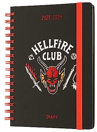 Grupo Erik Schulplaner 2023 2024 A5 Stranger Things Kalender 2024 Buchkalender - Terminkalender 2024 A5 - Schulplaner 2023 2024 Schüler und Studierende - Schülerkalender 2023 2024 Ringbuch A5