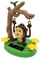 LSGGTIM Solar Wackelfigur Monkey, Schüttelnder AFFE Auto Armaturenbrett Ornament Solarbetriebenes Tanzendes Tier Dekofigur Auto Affenschaukel Wackelkopf für Büro Tischdeko Schreibtisch-7cmx5cmx11cm