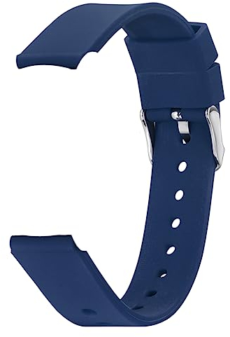 Alienwork Bracelet de Montre Bracelet en Silicone Bleu Marin Barre à Ressort à Dégagement Rapide Silicone Léger Doux Imperméable