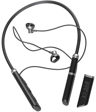 Neckband BT Headphones, Noise Cancelling Wireless Sports Earbuds Strong Bass Sweatproof for Cell Phones Tablets Laptops Waterproof with Stable Wearing