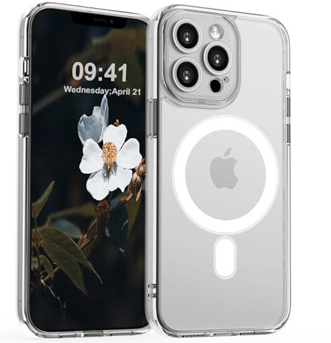 ORDA for iPhone 14 Pro Max Case Magnetic Not-Yellowing Military Drop Defense Camera Protection Ultra Slim Case 14 Pro Max Phone Case Thin Phone Case Compatible for iPhone 14 Pro Max 6.7 Inch Clear