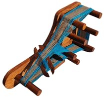 Lumberkart Hochwertiger handgefertigter Rosenholz-Tintenwebstuhl zum Weben, Stricken und Häkeln – verstellbarer Rahmen zum Weben von bis zu 106,7 cm Bändern – inklusive Webkamm – langlebiges und