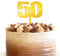 BETESSIN Cake Topper 50 Geburtstag Tortenstecker Torten Deko 50. Jahrestag Fifty Acryl Gold 50. Geburtstag Kuchendeko Goldene Hochzeit Cupcake Topper Kuchen Topper Jubiläum Geburtstagstorte Deko