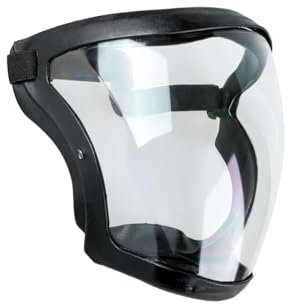 Tabanzhe Anti-fog Full Face Shield-Protective Head Cover Reusable Transparent Safety Face Mask Adjustable Universal Faceshields Guard for Men Women Eyes Face Protection(Black)