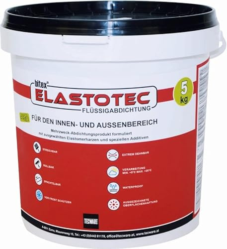 ELASTOTEC 5kg – 460026 – ist ein Mehrzweck-Abdichtungsprodukt auf Wasserbasis, formuliert mit ausgewählten Elastomerharzen und speziellen Additiven.