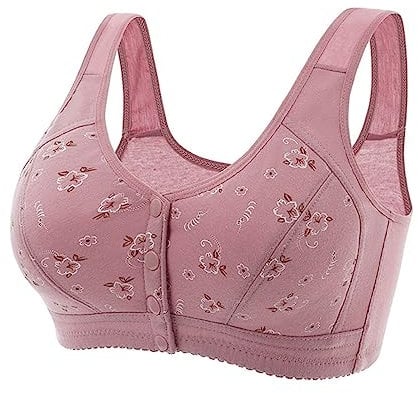 Seamless Front Closure Bra Women's Cotton Without Underwire Bralette Breathable Comfortable Full Cup Bra Lightweight Seamless T Shirt Comfort Bra Bustier Underwear Large Sizes
