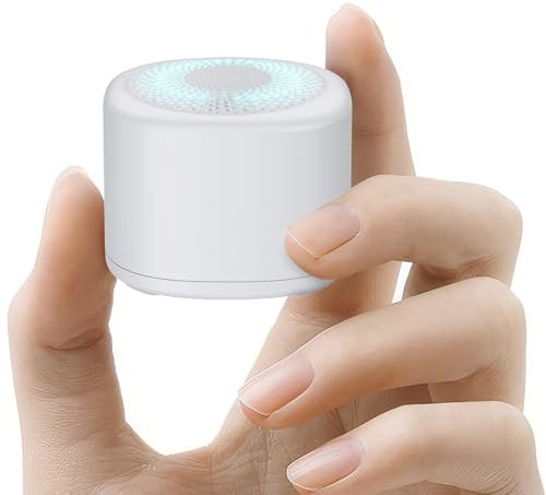 FUNYKICH Mini Macchina Rumore Bianco Portatile con Anello da Appendere,Rumori Bianchi per Neonato e Adulti con 10 Suoi,Timer,USB Ricaricabile,per Casa Viaggio Ufficio