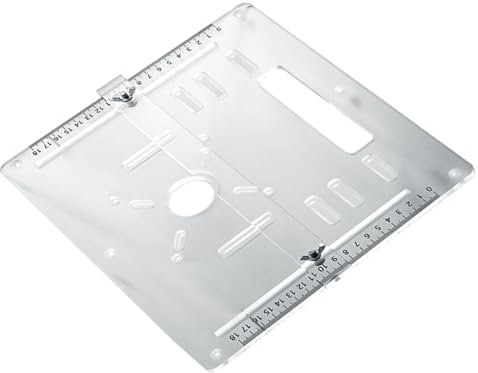 Plantillas de fresadora de acrílico para mesa de fresadora, bancos de carpintería, placa de enrutador ajustable