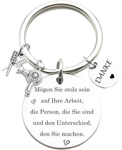 Tecreo Motivation Geschenk für Friseur, Ermutigung Schlüsselanhänger Geschenk für Friseur, inspirierendes Geschenk Danke Geschenk für Friseur, Geburtstagsgeschenk für Friseur