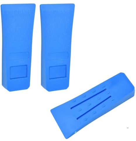 GARDENIX Forstkeil 3 Stück - Hochwertige, rutschfeste Kunststoffkeile 6 Zoll mit Widerhaken in Signalfarbe Blau, Fällkeil - extrem schlagfest und frostbeständig für sicheres Baumfällen