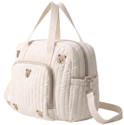 Wickeltasche för nyfödda, stor sjukhusväska för mammor, 35 × 29 × 10 cm klinikväska för födelse, Mommy Bag i bomull, reseviskäska för på språng, födelse på sjukhus, resor, barnvagn