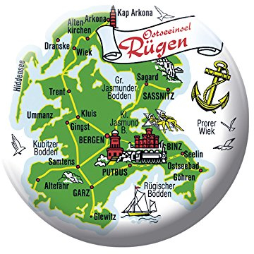 Ansteckbutton – Insel Rügen Anker - 03786 - Gr. ca. 5,7cm
