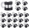 BUZIFU 20pcs Abrazaderas Metalicas para Mangueras Tubos y Cables, Ø 10mm, Aisla e Insonoriza, Abrazadera de Acero Inoxidable 304 con Forro de Goma, P Clips, para Sujetar Las Tuberías Neumáticas