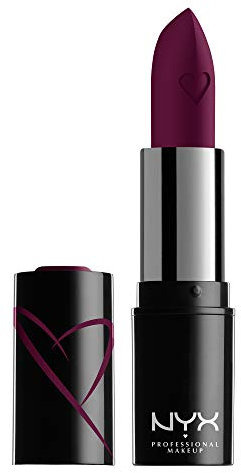 NYX PROFESSIONAL MAKEUP Shout Loud Satin Lipstick, Infused With Shea Butter - Into The Night (Deep Grape)