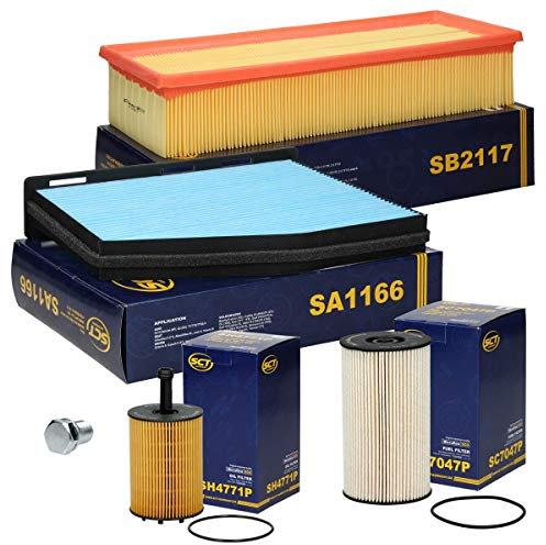 Inspektionspaket Wartungspaket Filterset 1 x Ölfilter 1 x Luftfilter 1 x Innenraumfilter 1 x Kraftstofffilter 1 x Ölablassschraube mit Dichtring