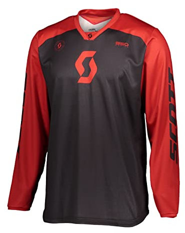 Scott 350 Track MX Motocross Jersey/DH Fahrrad Trikot schwarz/rot 2022: Größe: M (48/50)