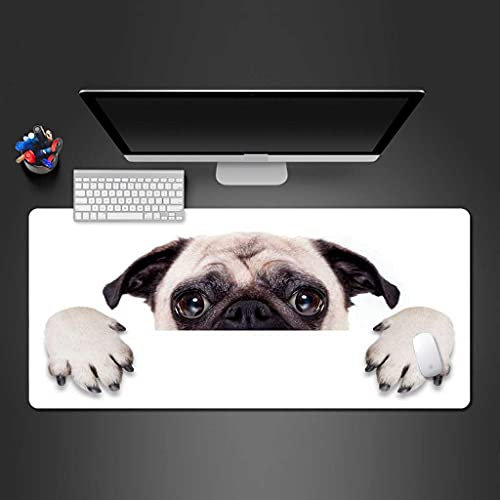 KJXNED - Tapis de Souris Gaming XXL 1000x500 mm Chiot Animal Gamer Mouse Pad Surface Antiderapant Base en Caoutchouc Antidérapante pour Gamer PC et Ordinateur Portable