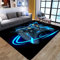 MANGGUO Teppich Schlafzimmer Modern Gamer 3D Controller Wohnzimmer Teppich rutschfeste Graffiti Spielkonsole Dekoration Carpets Schwarz Blau Großen Flanell Krabbelmatte für (Blau, 140x200 cm)