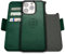 dreem Fibonacci wallet case compatible with iPhone 14 Pro / 2-in-1 shockproof case and detachable vegan leather folio, MagSafe compatible, RFID protection [Green]