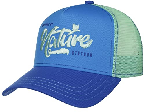 Stetson Nature-Inspired Trucker Cap Herren/Damen One Size (55-59 cm) - Regulierbare Meshcap - Blaue Snapback-Baseballmütze mit Netz-Einsatz - Frühjahr/Sommer blau One Size