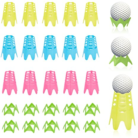 KyeeaDIY Golf Tees Kunststoff, 25 Stück Golftees für Trockentraining Plastik Golf Tees Set Golf Simulator Tees, Golf Zubehör Werkzeug für Professionelle Golf Sport