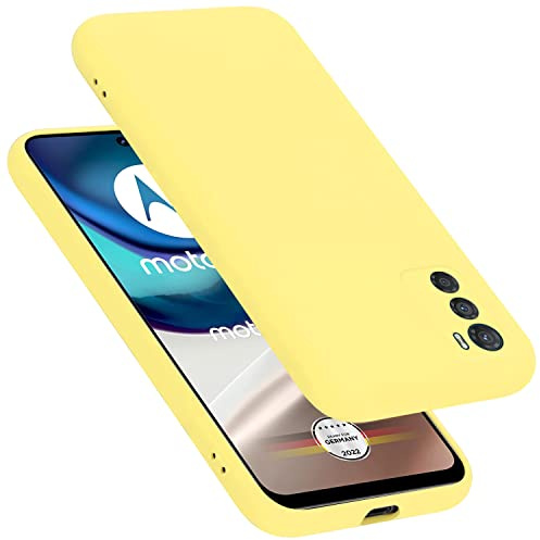 Cadorabo Hülle kompatibel mit Motorola Moto G42 Hülle Silikon Handyhülle für Moto G42 Case aus flüssigem Silikon- Kratzfeste und stoßfeste dünne TPU Schutzhülle - Liquid GELB