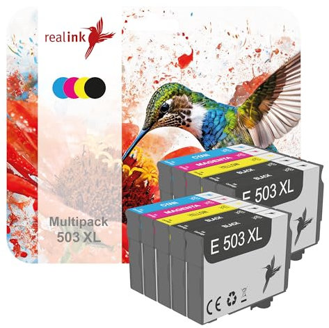 realink 10 503 XL Druckerpatronen kompatibel für Epson 503XL Patronen für Expression Home XP-5200 XP-5205 Workforce WF-2960 WF-2965