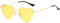 JCTAIFOO Polarisierte Herz Sonnenbrille für Damen Vintage Mode Liebe Form Gold Metallrahmen Nette Party Festival Brille Gold/Gelb