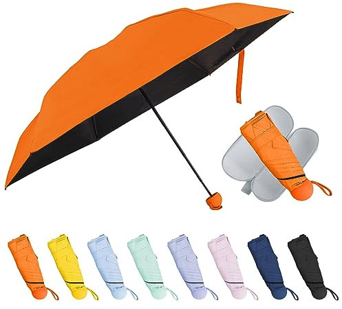 TopTie Mini Paraguas Portátil Sombrilla Mujer y Hombre Paraguas Plegable Antiviento Paraguas de Viaje 40 Pulgadas (100 cm) de Arco del Dosel