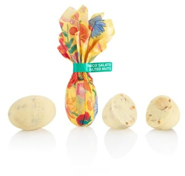 Venchi Ovetti di Cioccolato, 1 Kg, Gusto Cioccolato Bianco con Mandorle, Pistacchi Salati e 'Nocciola Piemonte IGP' Intera, Senza Glutine, Collezione Pasqua, Idea Regalo