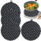 Weddflower Induction Hob Protector Mat 4Pcs Cooktop Protector 8.7'' Round Heat Resistant Electric Hob Covers Mat BPA Silicone Stove Top Scratch for Gas Cookers