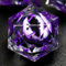 FONVGOGO DND Würfel Set Bewegliche Drachenauge Harz Dungeons and Dragons Würfel 7 Stück Polyedrische D&D Würfel Spielwürfel mit Geschenkbox DND Dice Set (Drachenauge Dunkelviolett)