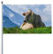 150 x 90 cm Kuh liegend auf Gras Bergen sonniger Tag Flagge für Haus Rasen hängende Dekoration Hofbanner Urlaub Willkommen Flaggen mit 2 Metallösen, für drinnen und draußen