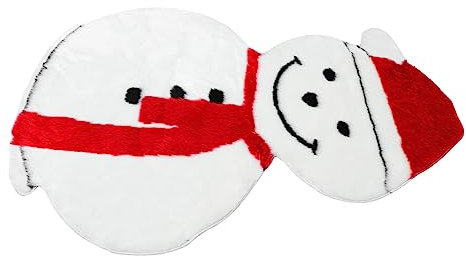 RORPOIR 1 PC Langer Plüschteppich Nachahmung Wolle Weihnachten Thema Teppich Schöner Teppich