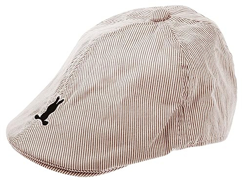 DEARMAMY Streifenhut Für Junge Mädchen Baskenmütze Mit Hasenmotiv Leicht Und Atmungsaktiv Waschbar Für Alltag Und Ausflüge Geeignet Für Frühling Sommer Herbst Und Winter