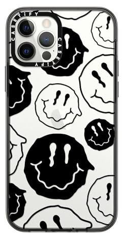 CASETiFY Kompakte Schutzhülle für iPhone 12 Pro [2 x Falltest in Militärqualität/1,2 m Fallschutz] - Black Smile - Schwarz