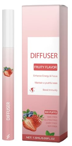 Diffuser Pen - Energy Boost Cleansing Tool, Refreshing Fruit Sticks for Daily Routine, Portable Wellness Device with Smooth Inhalation, Personal Care, Lung Support for Morning and Travel
