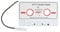 CICMIOD Adattatore Cassetta Autoradio BT 4.0 con Microfono per Chiamate in Vivavoce Bianco