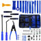 Wetado Trim Removal Tool, 200PCS Trim Tool Auto Removal Kit, Plastic Panel Fastener Removal Tool, Trim Removal Kit for Car/Trim/Panel/Door/Audio,Auto Clip Pliers (Blue+ Orange-200PCS)