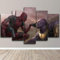 104Tdfc Leinwandbild 5 Teile Bilder Deadpool Vs Thanos 5 teilige Wandbilder Wandbilder Kunstdruck 150X80cm Mit Rahmen Vlies Leinwanddrucke Leinwandbilder Cadeau