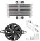 Yctze pour radiateur d Huile Moto Radiateur Universel de Refroidisseur d'eau de Ventilateur de Refroidissement d'huile de Moteur de Moto en Aluminium de Mise à Niveau pour Ventilateur de refroidissem