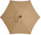 TIUTIU 6 Rippen Sonnenschirm Ersatz Baldachin Abdeckung Outdoor Markt Tisch Schirm Schirm Baldachin Anti-Ultraviolett Regenschirm Ersatz Stoff, 2m/2,7m/3m (2.7M / 8.9Ft,Khaki)