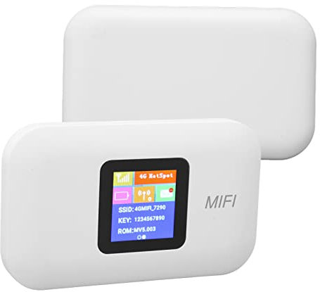Enrutador WiFi Móvil, WiFi de Viaje Portátil con Batería de 3000 MAh, Punto de Acceso MiFi Móvil Compatible con Tarjetas SIM Europeas, Admite 10 Conexiones de Dispositivos