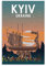 Kyiv Ukraine Vintage-Reiseposter Sonnenuntergang, 20 x 30 cm, Leinwanddruck für Wohnzimmer, Schlafzimmer, Wohnheim, Zuhause, Büro, Wanddekoration