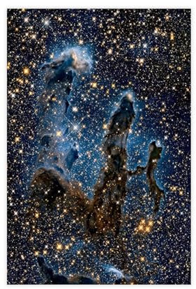 Säulen der Schöpfung erstellt vom Hubble-Teleskop – Astronomisches Bild, Poster, Leinwandposter, Wandkunst, Dekordruck, Bild, Gemälde für Wohnzimmer, Schlafzimmer, Dekoration, ungerahmt, 30 x 45 cm