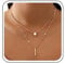 Atentuyi Bohemian Choker Necklace with Teardrop Pendant Crystal Choker Necklace Rhinestone Bridal Necklace Thin Delicate Chain Simple Jewelry for Women and, Zinc