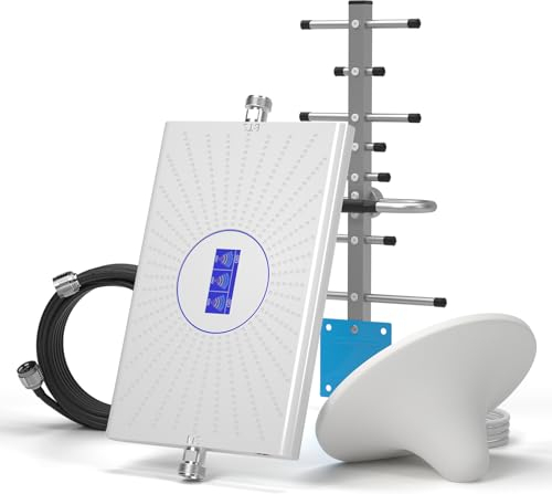 Amplificador Señal Movil LTE 4g 3g gsm Amplificador de Cobertura Movil 900/1800/2100MHz Banda 8/3/1 Compatible con Vodafone,Orange,Simiyo,Yoigo,LEBARA y Digi
