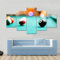 Leinwand Wandkunst, 5 Stück Snooker Acht-Ball-Billard Malerei Hd Poster Wandbild Kunst Auf Leinwand Wandbilder For Wohnzimmer Hauptdekoration Leinwand Gemälde 125 X 60 Cm -3W4Z+J4R4-
