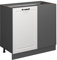 Vicco Eckschrank R-Line, Weiß Landhaus/Anthrazit, 86 cm, AP Anthrazit